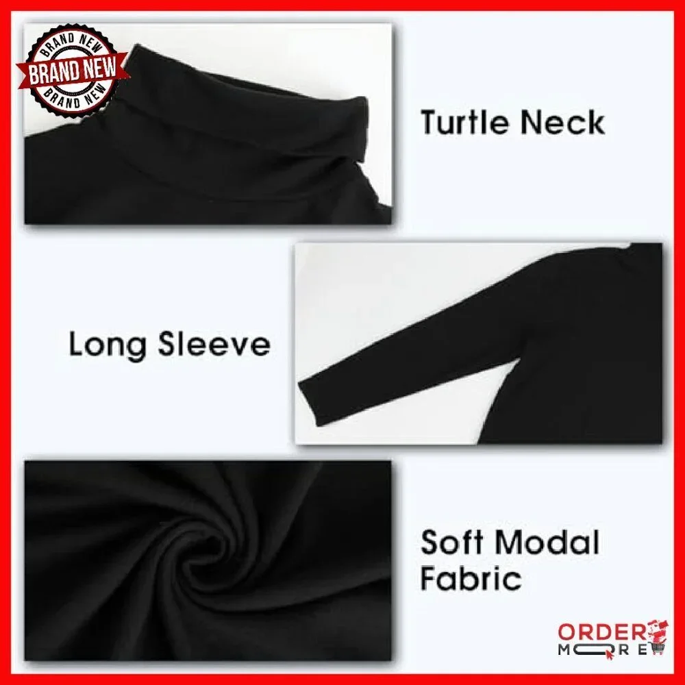 Men's Slim Fit Turtleneck Thermal Top Long Sleeve Undershirt